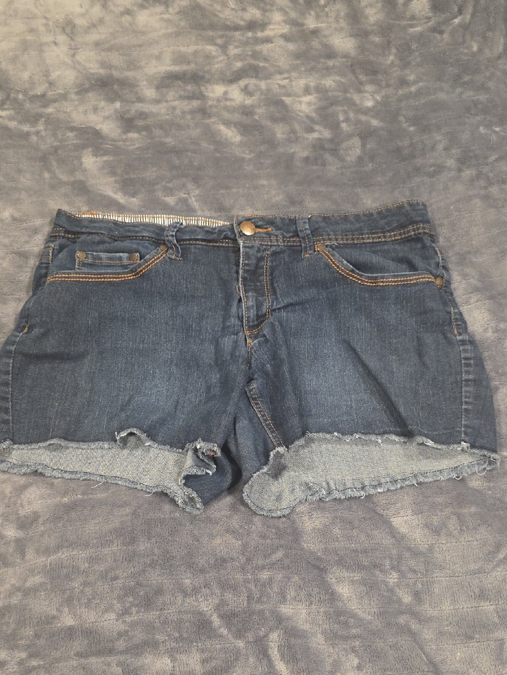 Faded Glory Dark Blue Denim Cutoff Shorts